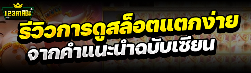 รีวิวการดู สล็อตแตกง่าย จากคำแนะนำฉบับเซียน